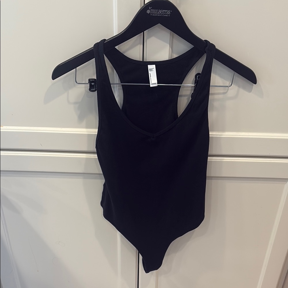 American Apparel Black Sleeveless Bodysuit Tank